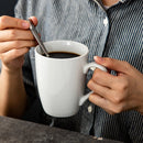 6 Pieces Ivory White Porcelain 360cc Coffee Mug Cup