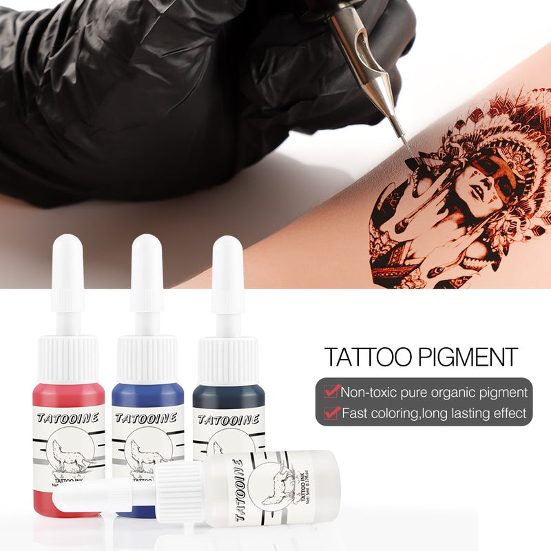 Tattoo Machines Gun With Ink Power Supply Tattoo Grips  Body Art Tools Complete Tattoo Set