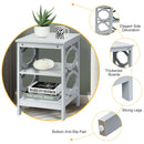 3-tier Nightstand Sofa Side End Accent Table Storage Display Shelf HW65690