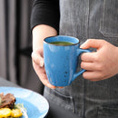 Dark Blue 4-Piece Vintage Look Stoneware Ceramic Dinner Set