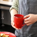 Red Vintage 4-Piece Ceramic Dinner Set service for One person