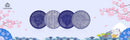 4/8/12-pieces 4-Designs Japanese Style Hand Painted Porcelain Plate Set