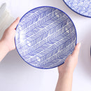 4/8/12-pieces 4-Designs Japanese Style Hand Painted Porcelain Plate Set