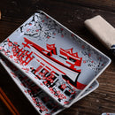 Japanese Style Porcelain Sushi Plate Set with Gift Box