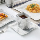 36-Piece Marble Grey Porcelain Dinner Set