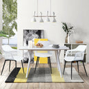 Set of 4 Dining Chair Modern Hollow Back Plastic Arm Chair w/ Metal Legs 2*HW64140