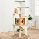 69" Modern Cat Tree Multi-layer Kitten Activity Tower w/ Removable Soft Mat PS7373