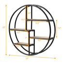 Hanging Storage Shelf Round Circular Wall-Mounted 4-Tier Rack Room Decoration