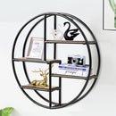 Hanging Storage Shelf Round Circular Wall-Mounted 4-Tier Rack Room Decoration