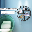Hanging Storage Shelf Round Circular Wall-Mounted 4-Tier Rack Room Decoration