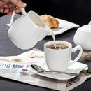 3-Piece White Ceramic Sugar and Creamer Pot Sets with Lid