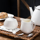 3-Piece White Ceramic Sugar and Creamer Pot Sets with Lid