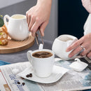 3-Piece White Ceramic Sugar and Creamer Pot Sets with Lid