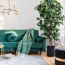 6 Ft Artificial Ficus Silk Tree Home Living Room Office Decor Wood Trunks