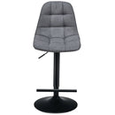 Set of 4 Adjustable Bar Stools Swivel Counter Height Linen Chairs with Back 2*HW66212
