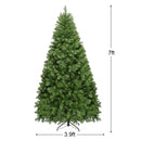 Pre-Lit PVC Christmas Tree 7Ft Spruce Hinged 700 LED Lights CM20715