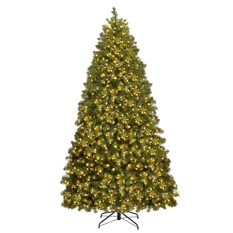 Pre-Lit PVC Christmas Tree 7Ft Spruce Hinged 700 LED Lights CM20715
