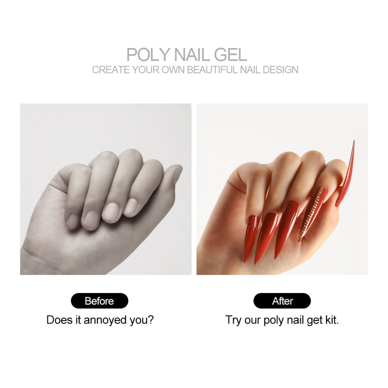 Manicure Set Nail Extension Set Nail Gel Polish Kit Builder Gel Nail Art Tools With Nail Drill Machine