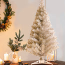 3FT Silver Tinsel Christmas Tree Unlit Artificial Plastic CM22105