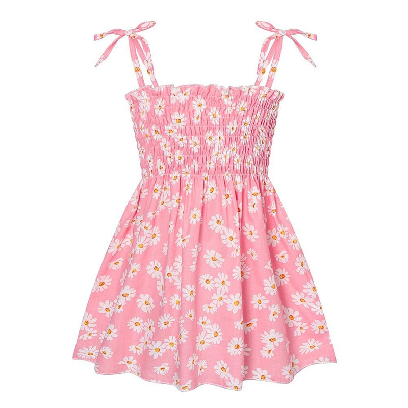 Girls Casual Dresses Summer Kids Baby Girls Small Daisy Sleeveless Floral Suspender Dress