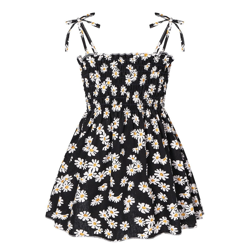 Girls Casual Dresses Summer Kids Baby Girls Small Daisy Sleeveless Floral Suspender Dress