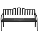 Patio Garden Bench Steel Frame Adjustable Center Table Outdoor Porch Loveseats HW66423