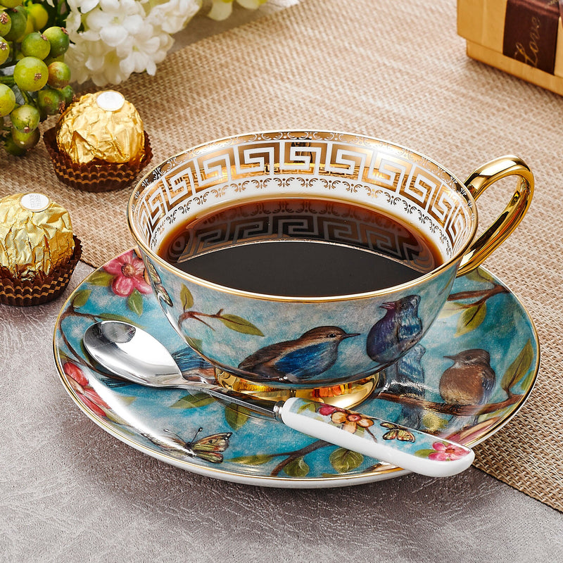 European Style Bone China Porcelain CHigh Grade Tea Cup Set