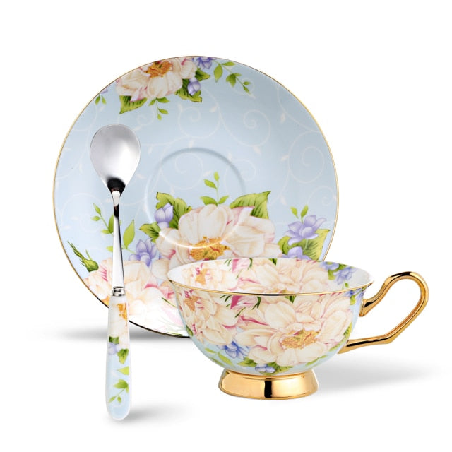 European Style Bone China Porcelain CHigh Grade Tea Cup Set