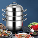 3 Tier 11 Inch Stainless Steel Steamer Set Cookware Pot Saucepot Double Boiler