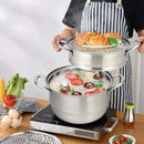 3 Tier 11 Inch Stainless Steel Steamer Set Cookware Pot Saucepot Double Boiler