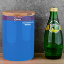 3-Piece Ceramic Food Tea Coffee Sugar Storage with Bamboo Lid