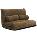 Floor Sofa Bed 6-Position Adjustable Sleeper Lounge Couch with 2 Pillows
