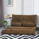 Floor Sofa Bed 6-Position Adjustable Sleeper Lounge Couch with 2 Pillows