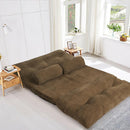 Floor Sofa Bed 6-Position Adjustable Sleeper Lounge Couch with 2 Pillows