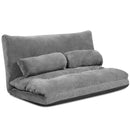 Floor Sofa Bed 6-Position Adjustable Sleeper Lounge Couch with 2 Pillows