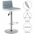 Set of 2 Bar Stools Adjustable Barstool PU Leather Swivel Pub Chairs Armless HW66261