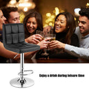 Adjustable Swivel Bar Stool Counter Height Bar Chair PU Leather w/ Back Black HW66492BK-1