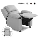 Kids Sofa Armchair Recliner Headrest Children w/ Storage Arms Gray
