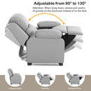 Kids Sofa Armchair Recliner Headrest Children w/ Storage Arms Gray
