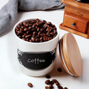 3-Piece Ceramic Storage Canister Jar Set w/ Lid,Reusable Chalkboard