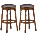 Set of 2 29" Swivel Bar Stool Leather Padded Dining Kitchen Pub Chair Backless HW66564