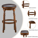 Set of 2 29" Swivel Bar Stool Leather Padded Dining Kitchen Pub Chair Backless HW66564
