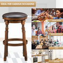 Set of 2 29" Swivel Bar Stool Leather Padded Dining Kitchen Pub Chair Backless HW66564