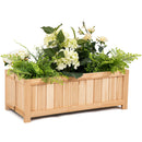 Rectangle Wood Flower Planter Box Portable Raised Vegetable Patio Lawn Garden folding