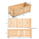 Rectangle Wood Flower Planter Box Portable Raised Vegetable Patio Lawn Garden folding