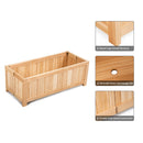 Rectangle Wood Flower Planter Box Portable Raised Vegetable Patio Lawn Garden folding