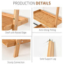 5-Tier Ladder Shelf Bamboo Bookshelf Wall-Leaning Storage Display Plant Stand