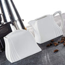 White Porcelain Ceramic Sugar and Creamer Pot Set  (with Lid)