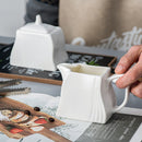 White Porcelain Ceramic Sugar and Creamer Pot Set  (with Lid)