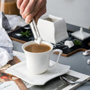 White Porcelain Ceramic Sugar and Creamer Pot Set  (with Lid)